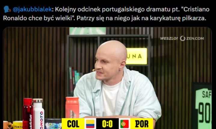 Tak Jakub Białek NAZWAŁ Cristiano Ronaldo po meczu z Kolumbią O.o
